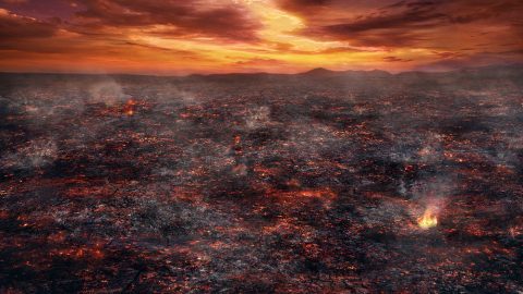 所多瑪觸犯神的烈怒，因而被毀滅不留一絲痕跡